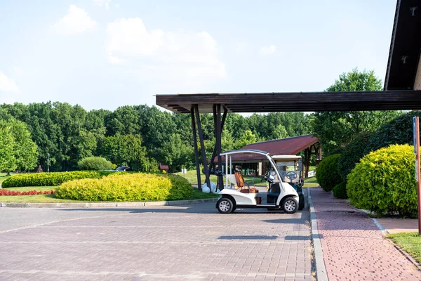 Golf Parking Debout Club Golf Journée Été Chaude Concept Style — Photo