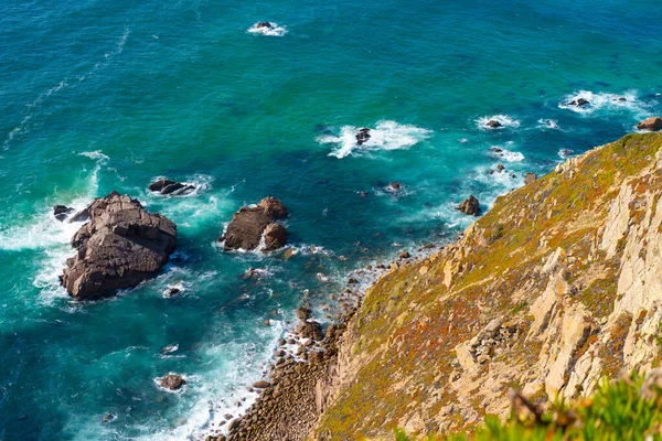 Vista Para Oceano Atlântico Com Penhasco Vista Costa Atlântica Portugal — Fotografia de Stock