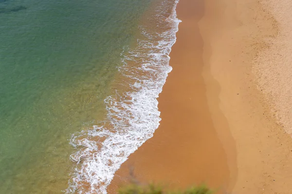 Veduta Aerea Delle Onde Del Mare Della Spiaggia Sabbiosa Oceano — Foto Stock