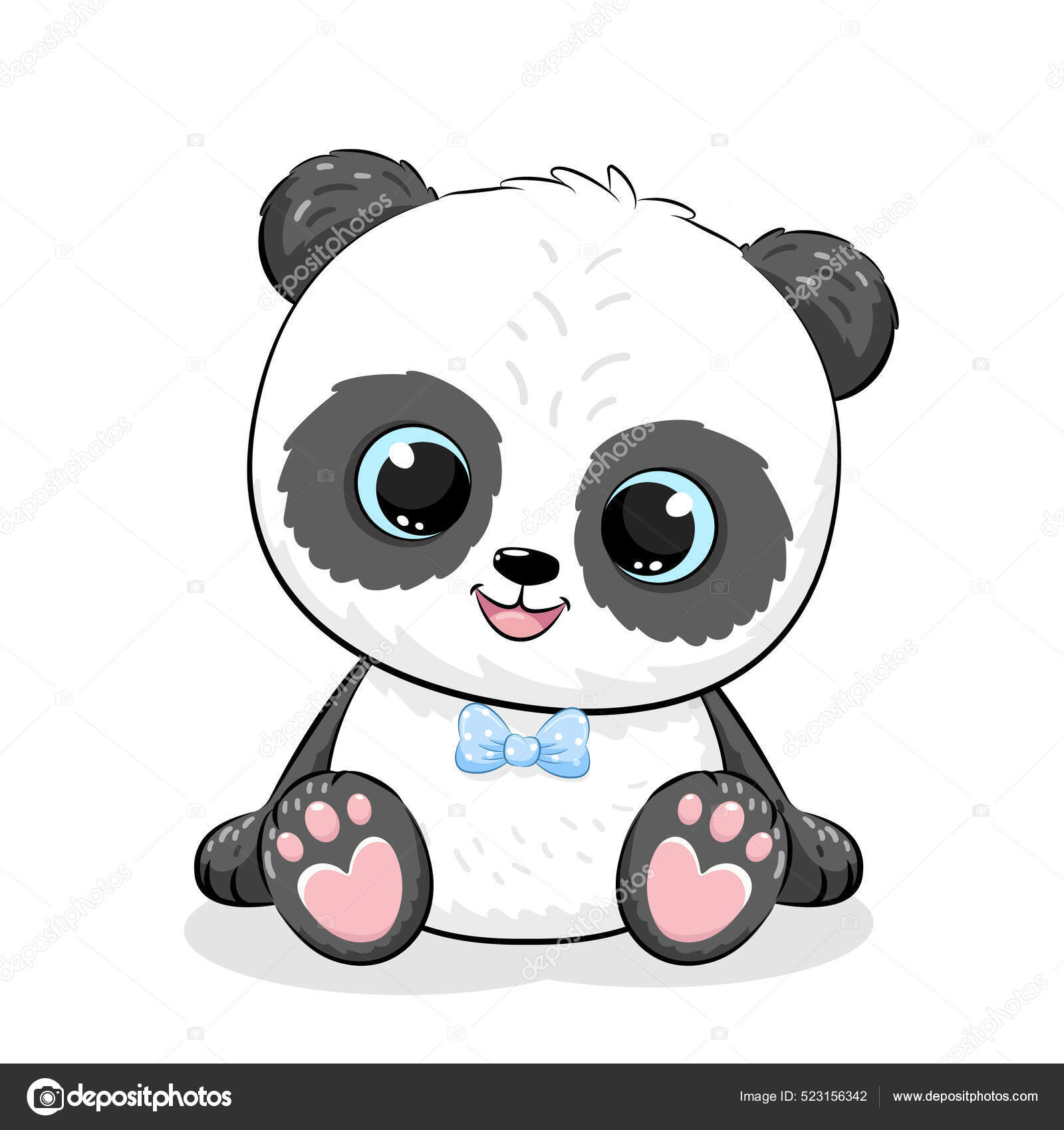 Desenho De Panda Fofo Para Decoração De Roupas Infantis E Cartões