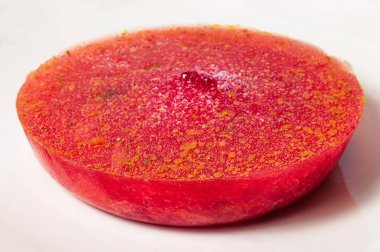 Donmuş çorbaya yakın çekim. Donmuş borç.