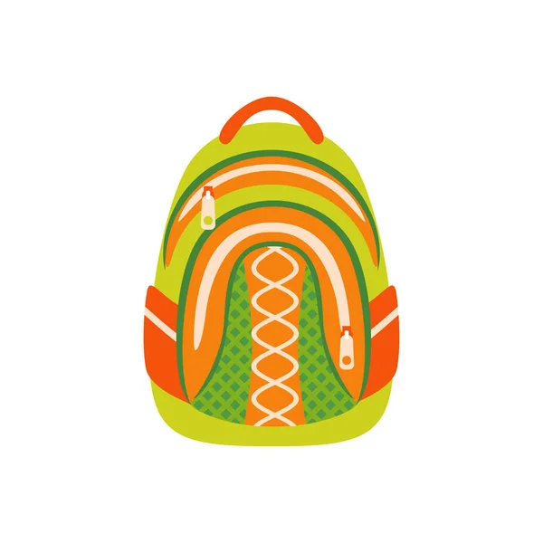 Backpack Vector Color Icon Simple Flat Illustration School Travel Bag — Wektor stockowy