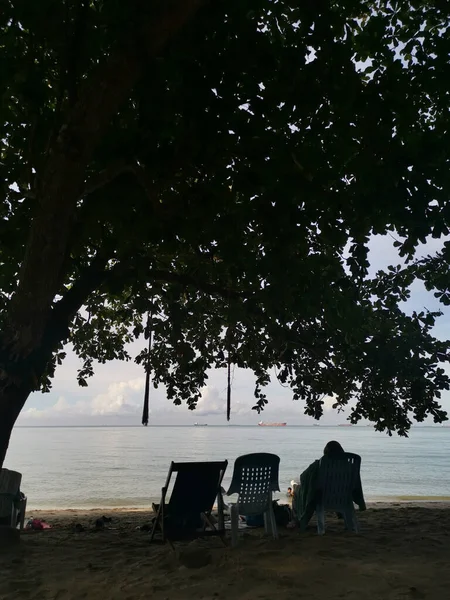 Perak Malaysia November 2021 Kegiatan Rekreasi Masyarakat Pantai Eksotis Teluk — Stok Foto