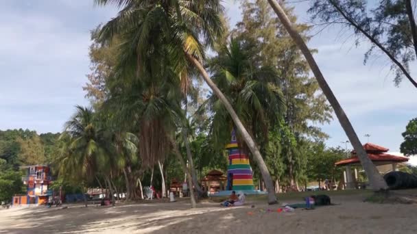 Perak Malásia Novembro 2021 Atividades Lazer Pessoas Relaxando Praia Exótica — Vídeo de Stock