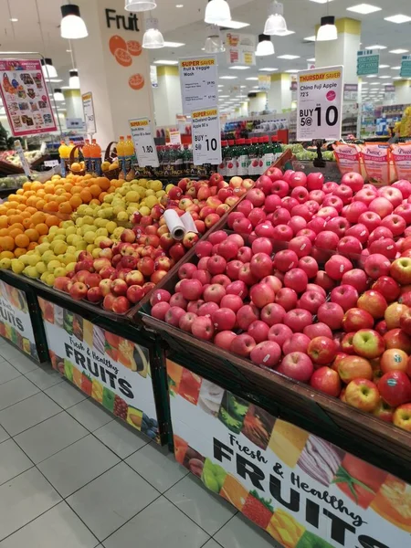 Perak Malaisie Octobre 2021 Variétés Fruits Importés Locaux Emballés Dans — Photo