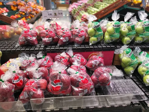 Perak Malaysia Oktober 2021 Sorten Importierter Und Lokaler Früchte Verpackung — Stockfoto