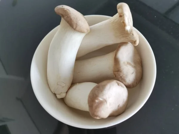 Pleurotus Eryngii Jedlé Královské Houby Trumpety — Stock fotografie