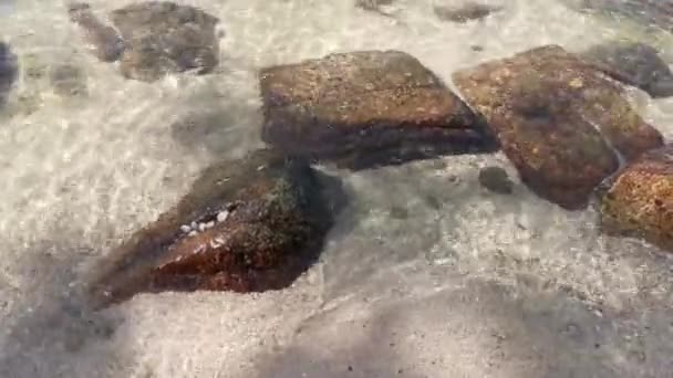 Scene Granite Boulders Beach — Vídeo de Stock