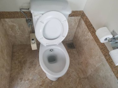 white towel seat with bidet shower.