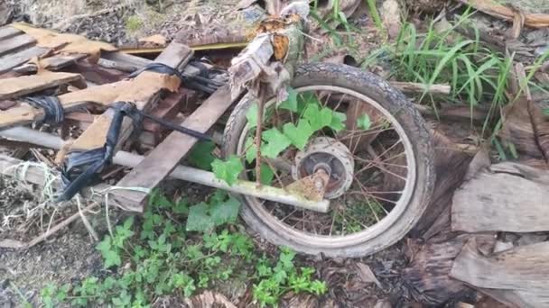 Carro Modificado Con Rueda Para Uso Agrícola — Vídeos de Stock