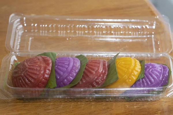 Bolos Tartaruga Coloridos Com Uma Palavra Mandarim Impresso Superfície Bolo — Fotografia de Stock