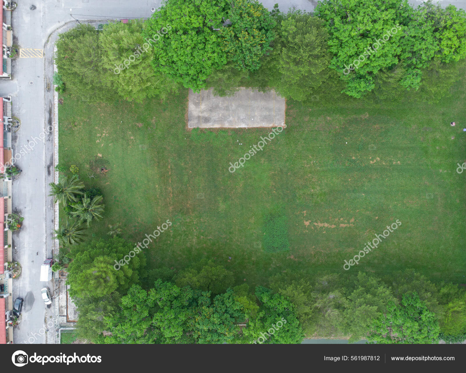 Vista Aérea Del Patio Juegos Hormigón Vacío Parque fotografía de stock © sweemingyoung