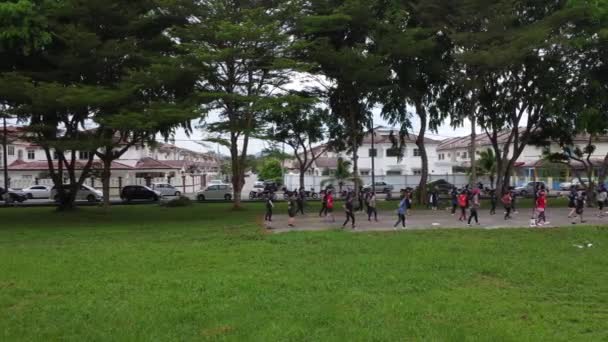 Perak Malaysia April 2022 Group Ladies Having Morning Aerobic Exercise — Stock Video