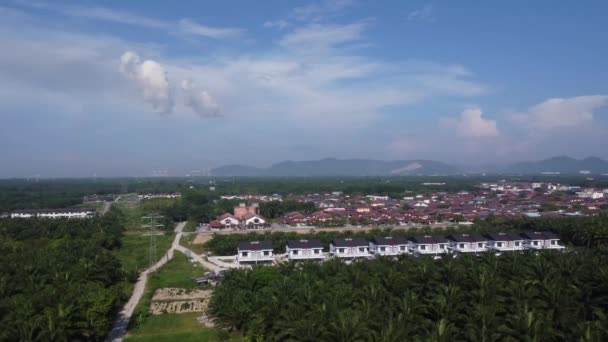 空中拍摄郊区清晨的天空 — 图库视频影像