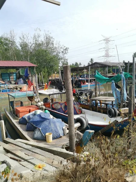 Perak Malásia Maio 2022 Cena Atividade Parque Barcos Vila Piscatória — Fotografia de Stock