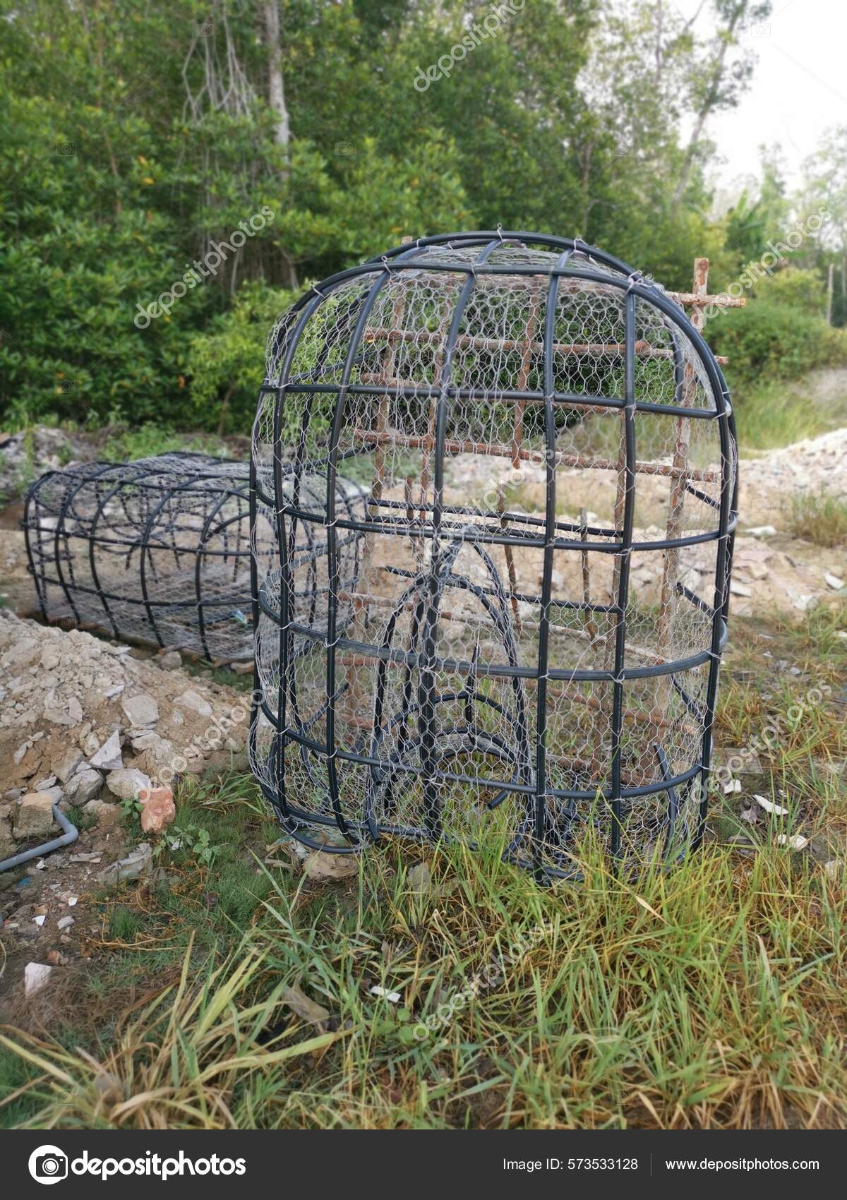 Scene Diy Fish Trap Structure Make Mangrove Wood Wire Polystyrene