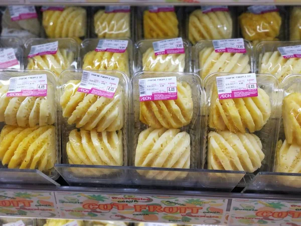 Perak Malaisie Juin 2020 Tout Petit Ananas Sucré Été Pelé — Photo