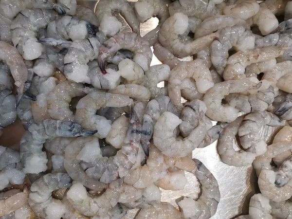 Fresh Skinless Peeled Prawn Sale — Foto de Stock