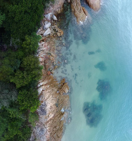 Aerial View Looking Shoreline — Φωτογραφία Αρχείου