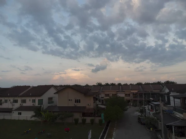 Aerial Footage Early Morning Sky Suburb — Photo