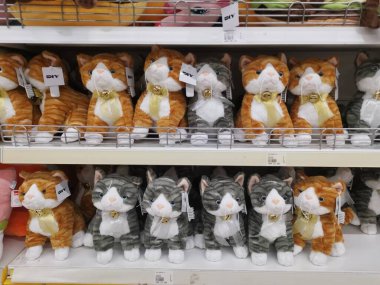 Perak, Malezya. 28 Temmuz 2022: DIY Lotus Süpermarketi Sri Manjung 'da çocuk çeşitleri satın almak veya satmak için oyuncak oynuyor.