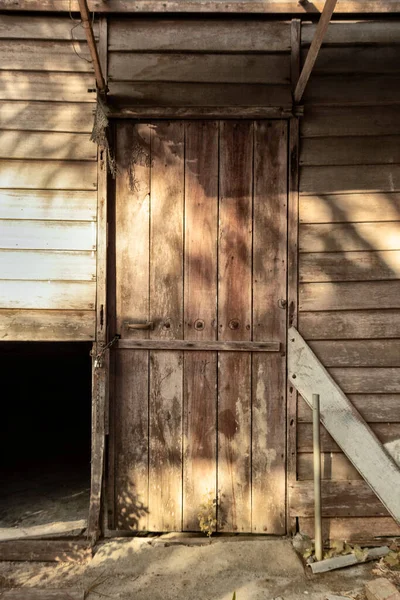 Infrared Image Abandoned Isolated Wood House Plantation — Stockfoto