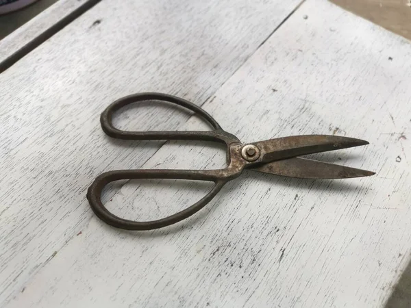 Single Old Traditional Chinese Antique Scissor — Zdjęcie stockowe