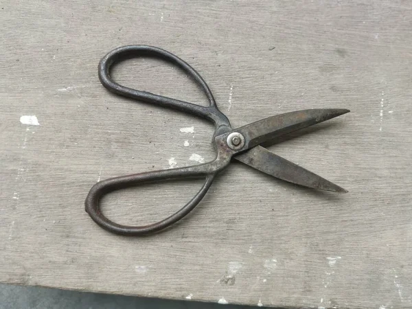 Single Old Traditional Chinese Antique Scissor — Stock fotografie