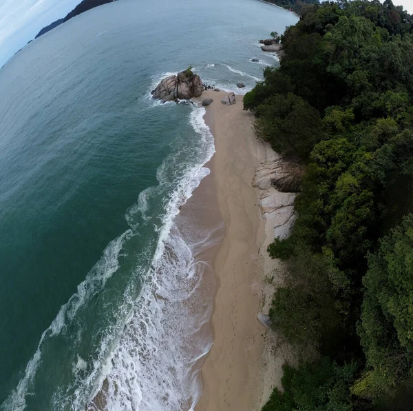 Aerial Scene Boulders Sandy Beach — Fotografia de Stock