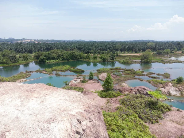 Granite Hill Looking Abandoned Mine Ponds — Stok fotoğraf