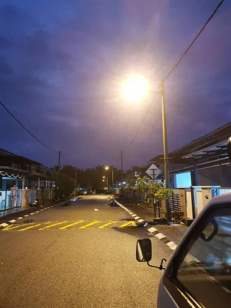 Street Scene Night Rain — Stok fotoğraf