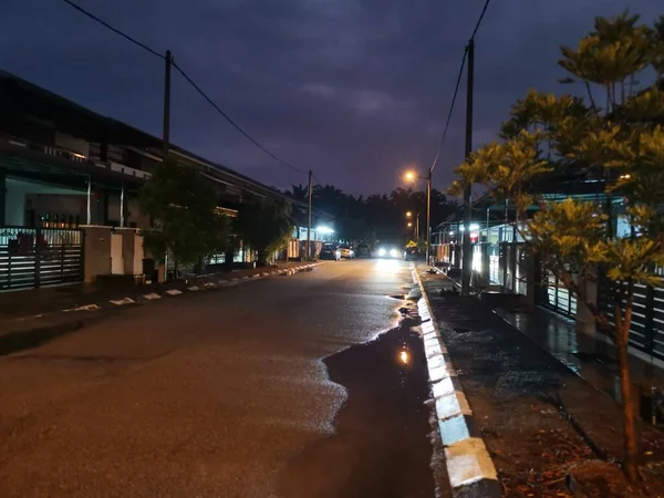 Street Scene Night Rain — Stok Foto