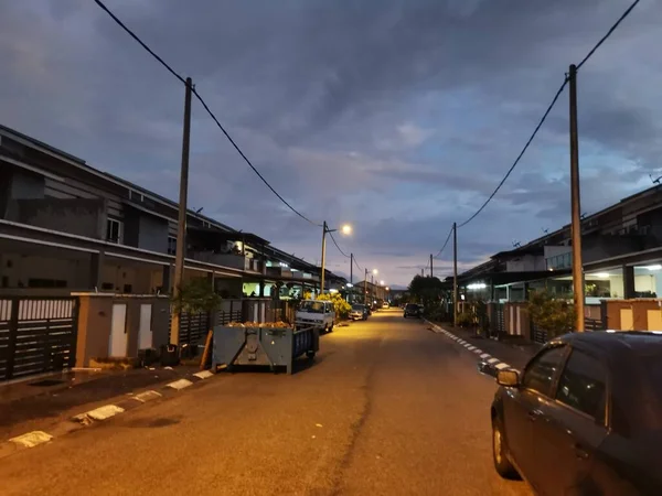 Street Scene Night Rain — Fotografia de Stock