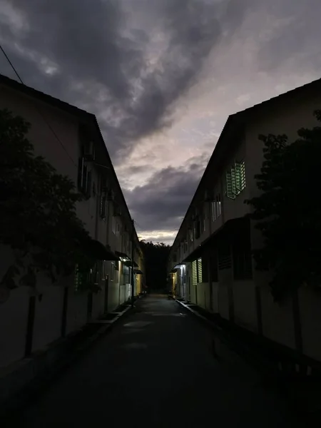 Street Scene Night Rain — 图库照片