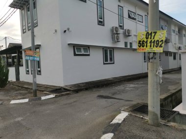 Perak,Malaysia.August 15,2022: Scene of loan placard advertisement along the roadside at Mas 1 residential Kg Koh street.