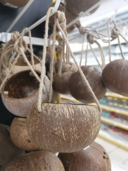 Decorative Bowl Made Coconut Shell — Stok fotoğraf