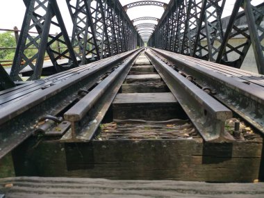 scene of an abandoned old railway track.