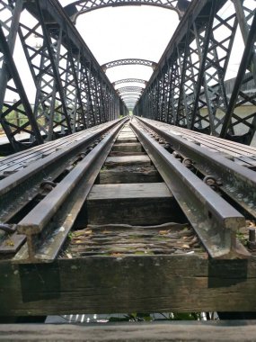 scene of an abandoned old railway track.