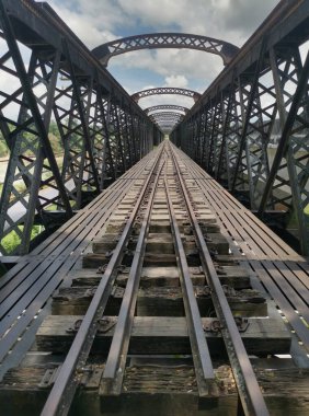 scene of an abandoned old railway track.
