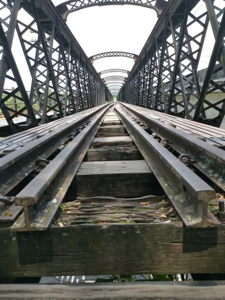 scene of an abandoned old railway track.