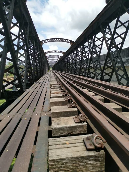 scene of an abandoned old railway track.