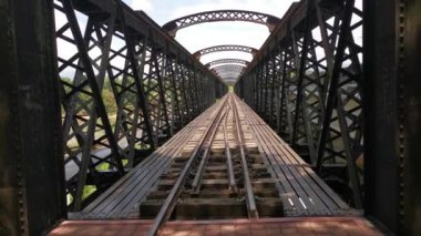 an old abandoned old railway track.