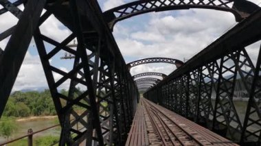an old abandoned old railway track.