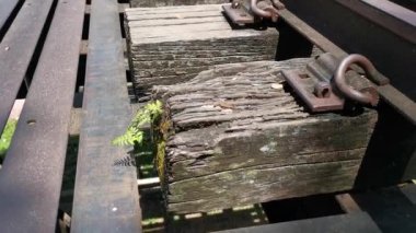 an old abandoned old railway track.