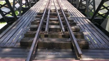 an old abandoned old railway track.