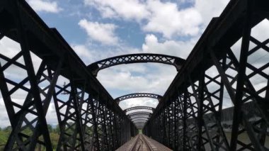 an old abandoned old railway track.