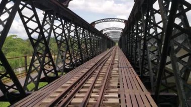 an old abandoned old railway track.