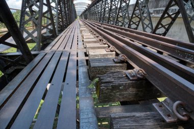 the old abandoned railway track.