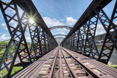 the old abandoned railway track.