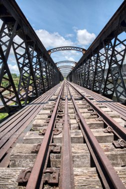 the old abandoned railway track.